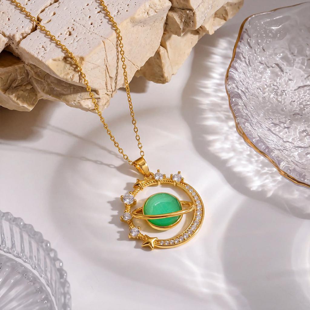 Necklace Women's New Dream Planet Series Exquisite Necklace Niche Design Light Luxury Fashion High-end Titanium Steel Accessories