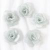 3/5Pcs 5cm White Camellia Rose Chiffon Fabric Flower for Home Room Wedding Invitation Artificial Flowers for Dress Decoration
