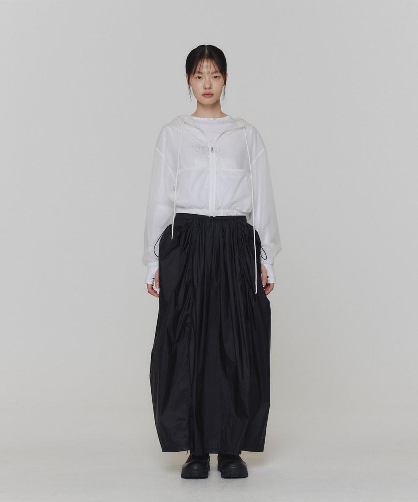 Amomento Layered Shirring Skirt_Black