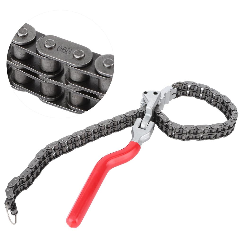 Auto Handle Tools Chain Type Oil Filter Wrench Spanner 13.8in Long Handle Ergonomic Auto Car Repairing Tool Oil Filter Spanner