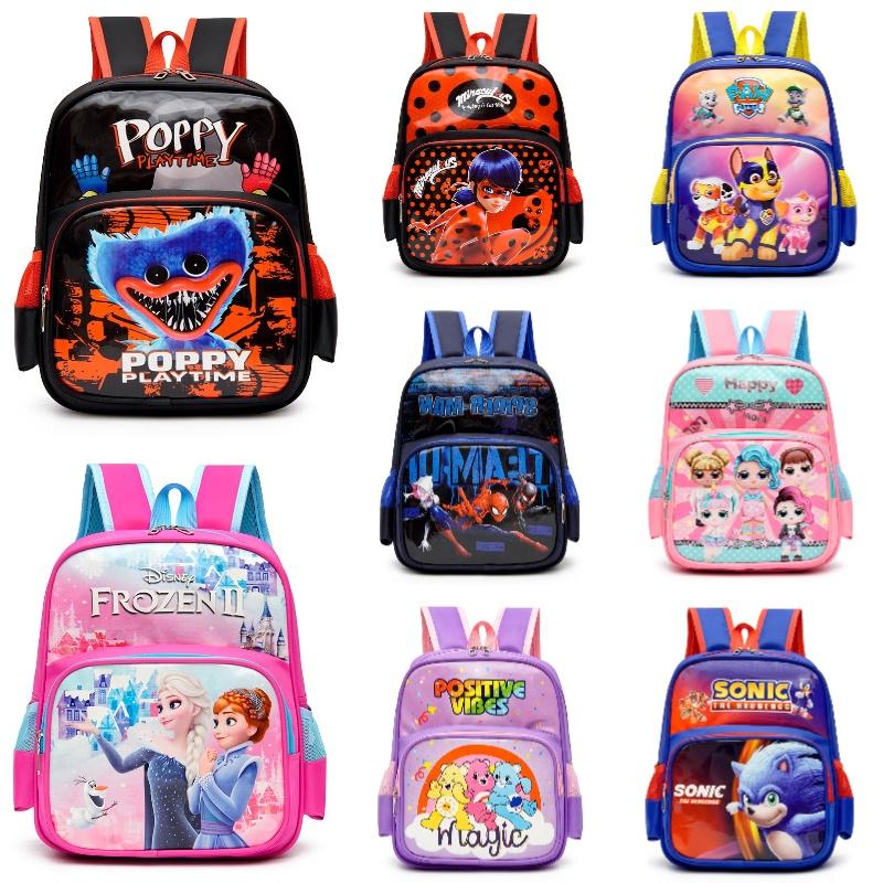 New Cartoon Kindergarten Backpack Waterproof And Durable Large Capacity Suitable For 3-8 Year Old Children Nylon Material 14-inch Size 20-35l Capacity