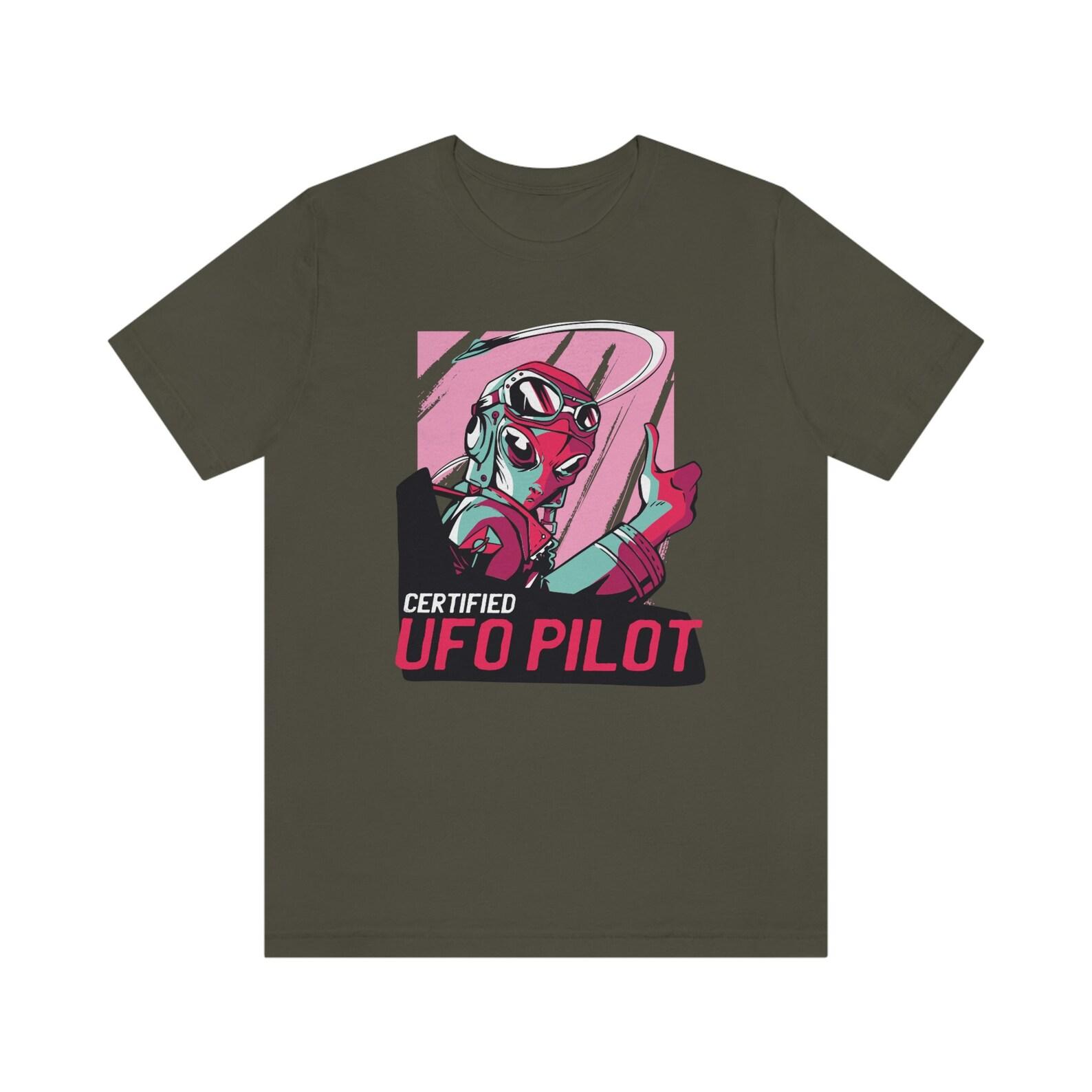 Certified UFO Pilot - Full Front & Back Design Bella Canvas Unisex Jersey Short Sleeve Tee 100
