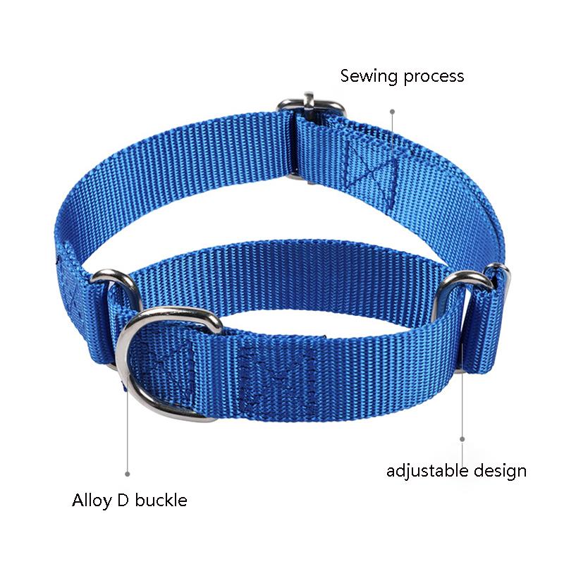 Dog Collar Adjustable Nylon Anti-Punch Pet Collar with Metal D Ring Strong & Durable for Medium & Large Dogs Training Dog Collar