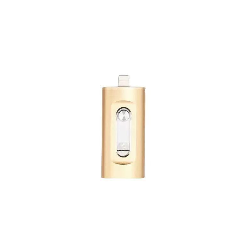 

USB-флеш-накопитель большой емкости 3-в-1 для мобильных телефонов, компьютеров, устройств Android и Apple 32GB золотой