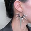 Korea Personality Sparkly Zircons Awn Star Tassel Chain Piercing Stud Earrings for Women Trendy Designer Dangle Earrings Jewelry
