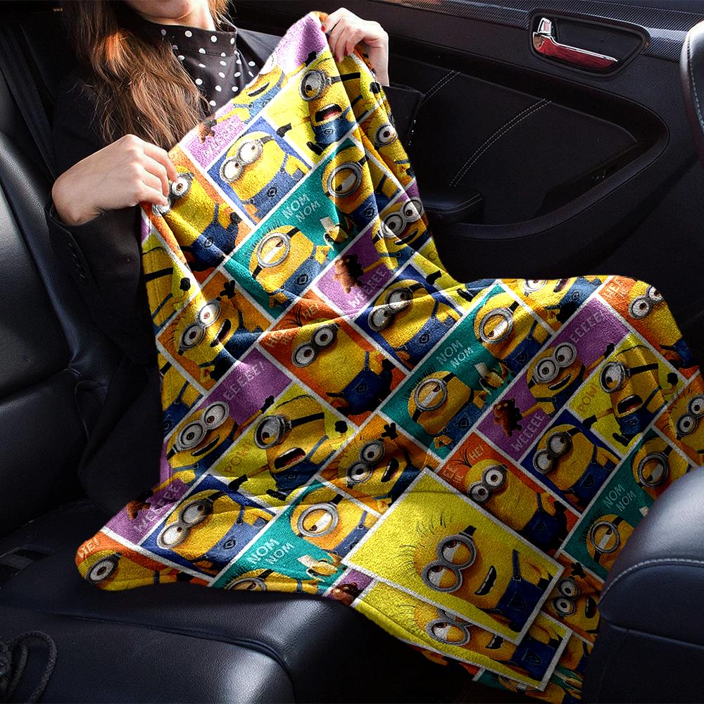 Despicable Minions Collage Blanket Soft Throw Blanket For Home Bedroom Bed Sofa Travel Office Solid Christmas Blanket