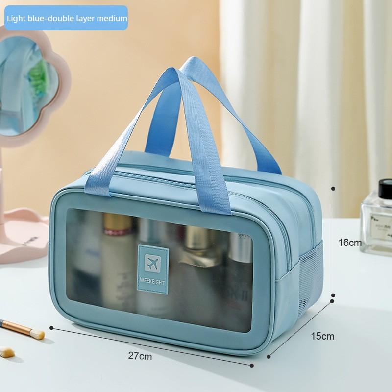 Women's Portable Cosmetic Storage Bag with Wet and Dry Separation, New Waterproof Travel Toiletry Bag