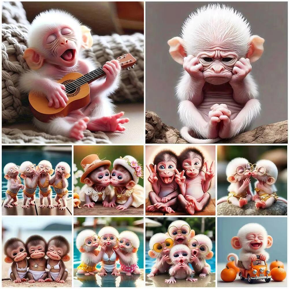 

5D DIY Алмазна Живопис Мультяшний Гном Повна Квадратна Кругла Алмазна Мозаїка Вишивка Милий Персонаж Набір для Вишивання Хрестиком Мистецтво Домашній Декор Round 20x20cm