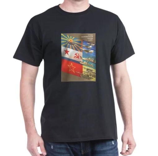 Soviet Naval Land and Air Forces Poster TShirt Summer Cotton Short Sleeve ONeck Mens T Shirt New S3XL
