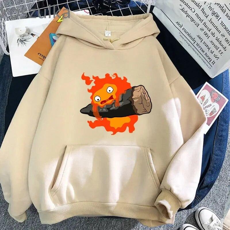 2023 Верхняя одежда Calcifer Howl Moving Castle Studio Ghibli Верхняя одежда Толстовки — фото 5