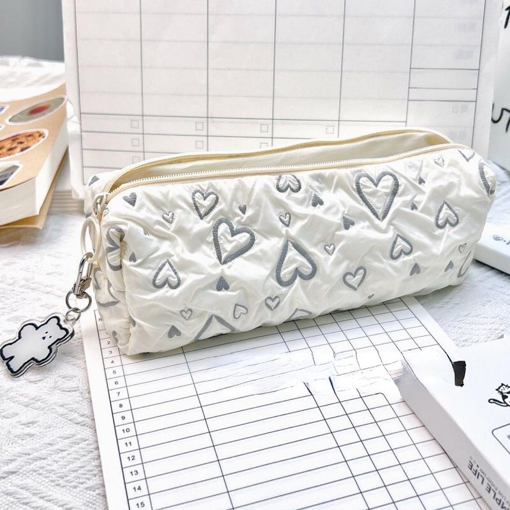 Love Pen Bag Large Capacity Stationery Bag School Supplies Stationery Bag Makeup Bag