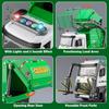 Garbage Truck Toys for Boys, 12" Big Trash Truck with Lights and Sounds, Friction Powered Waste Management Recycling Toy Set with 4 Trash Cans and