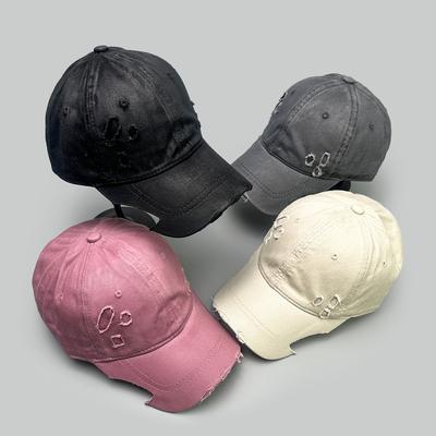 Distress Broken Style Pinsel Wachs Baseballkappen Neu Herren Damen Sonnenschutz Unregelmäßiger Schirm Vielseitig Persönliche Mode Schirmmützen retro