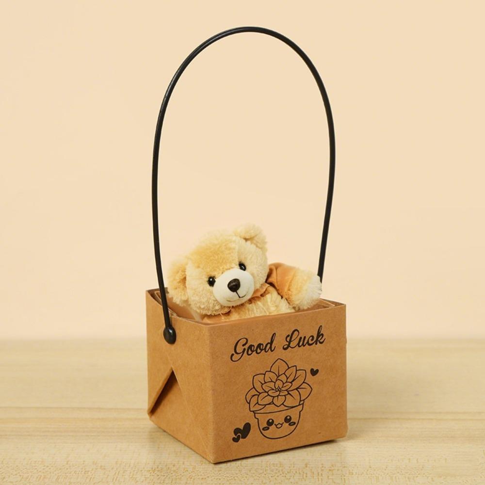 30pcs Paper Gift Bags with Handle Flower Gift Boxes Bouquet Bags Portable Treat Boxes Floral Gift Bags Party Favors Bags Tote Bags for Birthday Party