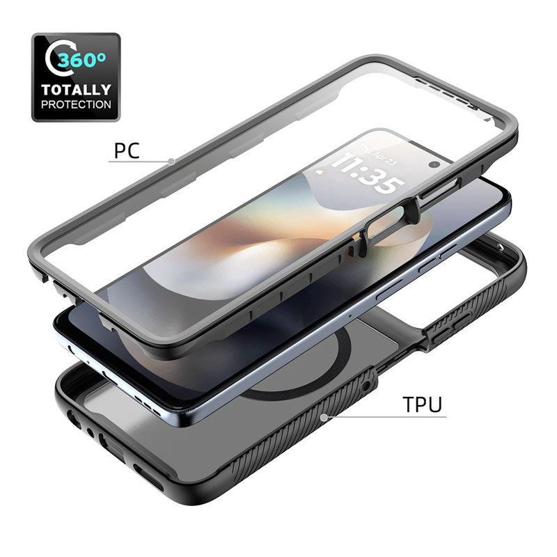 Custodia Esterna Antiurto per Moto G56/G55/G35 con Protezione Integrata per Schermo e Skin Magnetica Antiscivolo