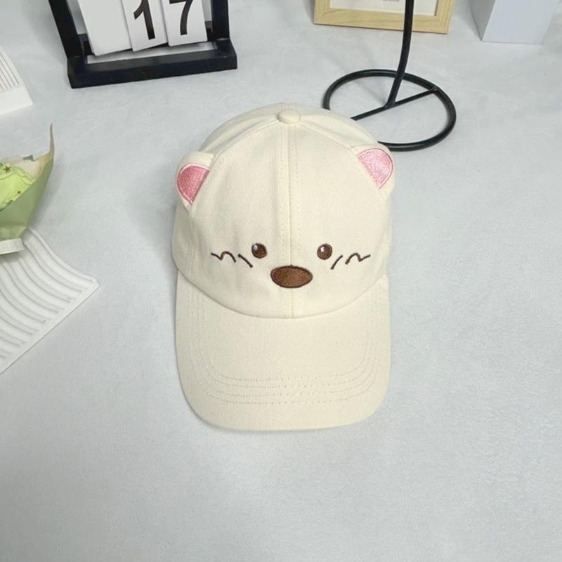Cartoon Pig Embroidered Cotton Baseball Caps Adjustable Fit Breathable Caps with Sweatband For Men Women Teens
