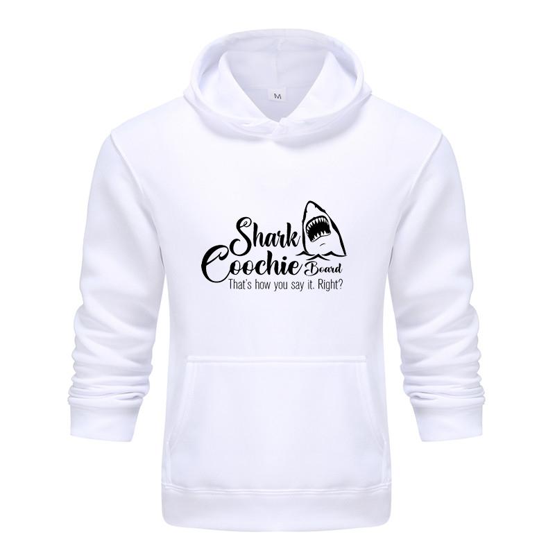 Autumn and Winter New Personalized Shalk Coochile Boald Printed Clothing Men and Women Hoodie Lovers Pullover Jogging Sports Hoodie