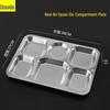 Thickened 304 Stainless Steel Divided Meal Tray