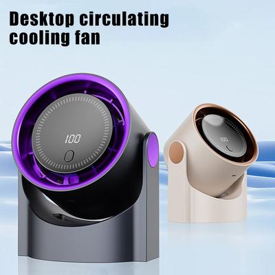 Desktop Fan Long Life Screen Digital Display Cycle Dormitory Wall-mounted High-speed Electric Fan, Wall-Mounted Desk Fan, Smart Timing