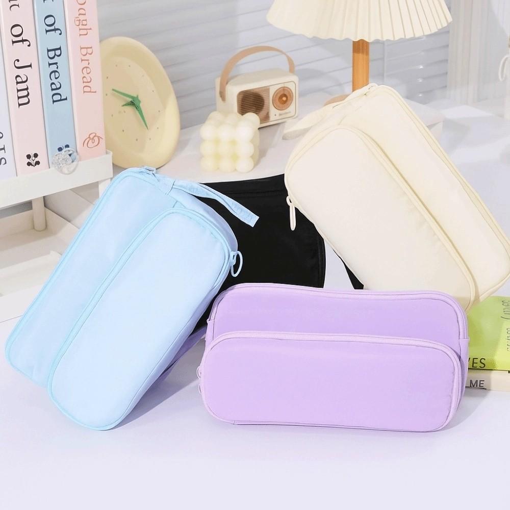 Double-layer Kawaii Pencil Bag Large Capacity Stationery Bag Fashion Ladder Pencil Case  Kids