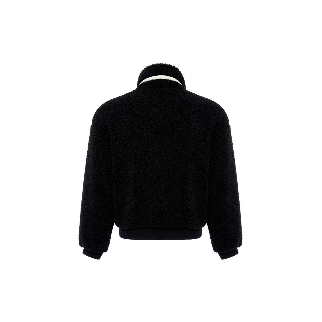 Adidas Originals Embroidered Logo Zip-Up Retro Sports Jacket Women Jacket Black HY1375