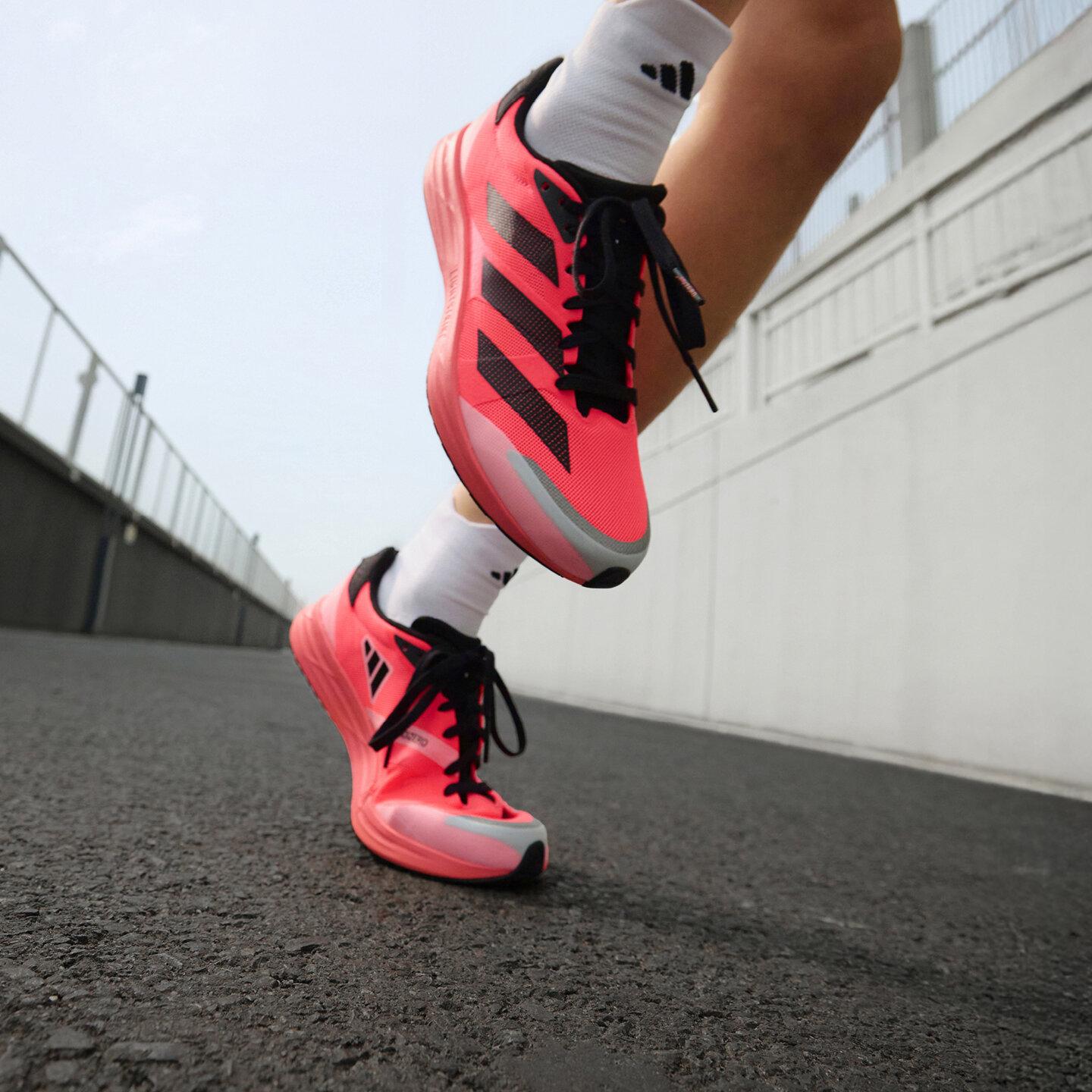 Adidas Adizero RC 4 Mesh Support Running Shoes Unisex Red Black 42