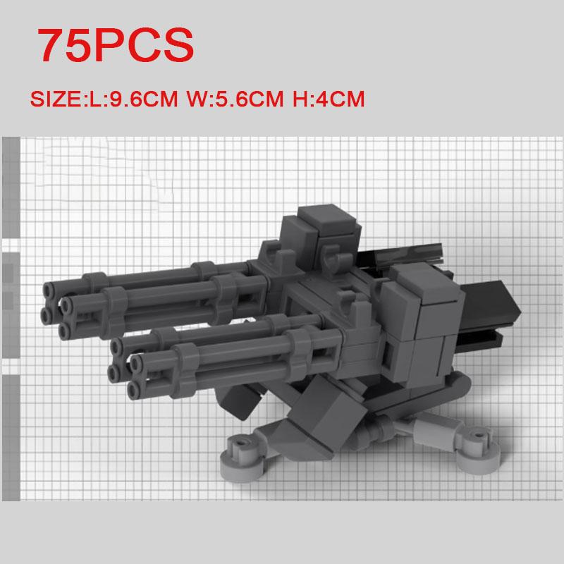 MOC Building Blocks Military Scene Character Accessories Assembled Artillery Mech Radar Receiving Station Bricks Gift Toy K063