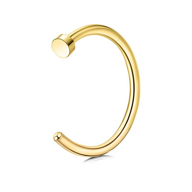 Stainless Steel C-Shaped Fake Lip Ring Non-Piercing Nose Ear Clip Body Piercing Jewelry