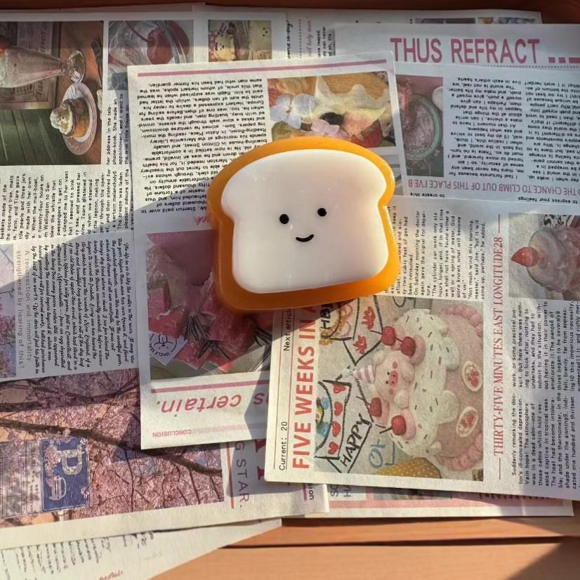 Xiaohongshu Slow Rebound Toast Decompression Toy - Super Soft Bread Slice Feel