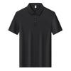 Plus Size Men's Quick-Dry Ice Silk Polo Shirt - Anti-Wrinkle, Short Sleeve, Summer Lapel Style, Loose Fit.