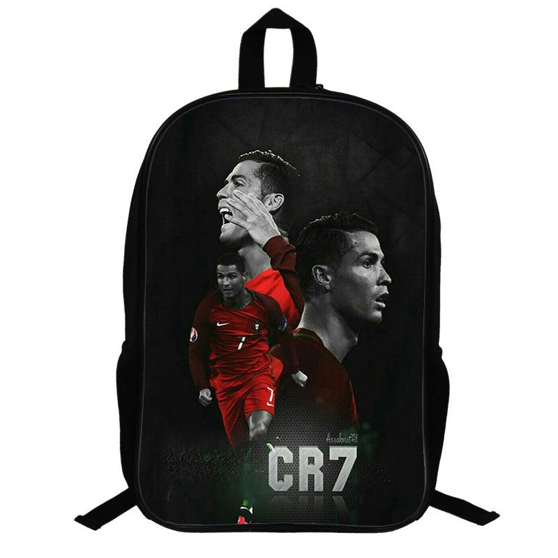 Zaino a Tema Ronaldo per Fan di Calcio Zaino per Studenti Scolastici Zaino per Bambini da 17 Pollici