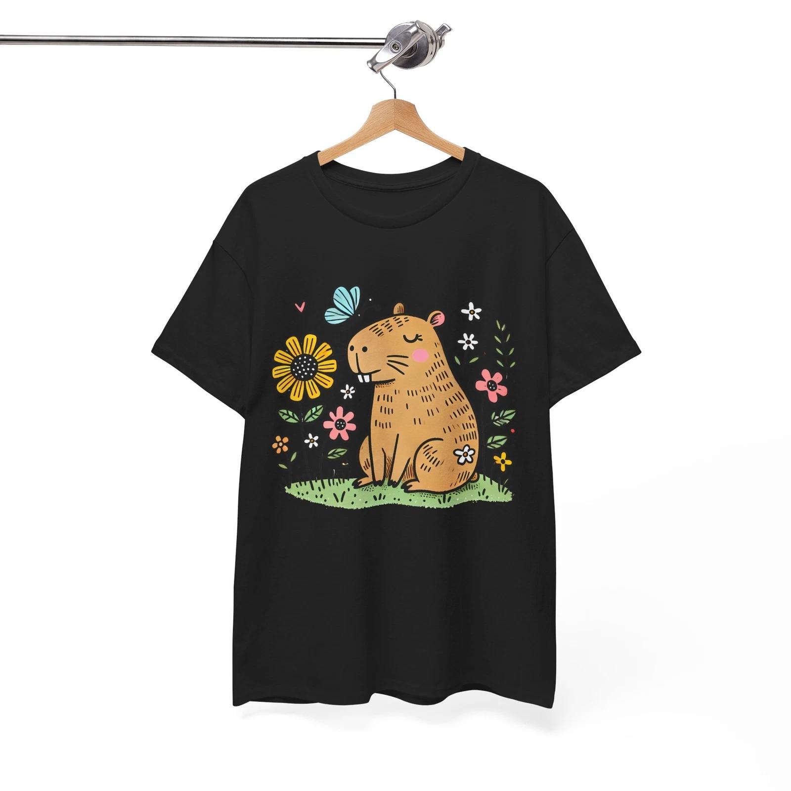 

Flower Capybara T-Shirt - Nature Floral Tee for Outdoor Lovers 2XL