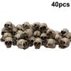 40Pcs Halloween Mini Skulls Decor Creative Festival Theme Landscape Resin Decorative Scary Prank Props Garden Potted Plant Decor