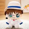 Anime Plush Toy Cute Uniform Doll Plushies Soft Throw Pillow Ornament Collectible Cartoon Detective Conan Kaito Kidd Stuffed Doll Toy Birthday Gift