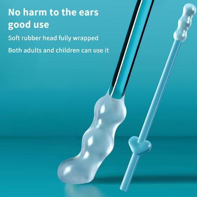24Pcs/Box Silicone Disposable Ear Swabs Soft Ear Cleaner Sticky Ear Swabs Sticky Earwax Remover Stick Adults