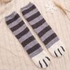 1-20Pairs Cute Cat Paw Floor Socks Coral Velvet Thickened Fleece Mid-calf Socks Warm Indoor Socks for Women Fall Winter Wear