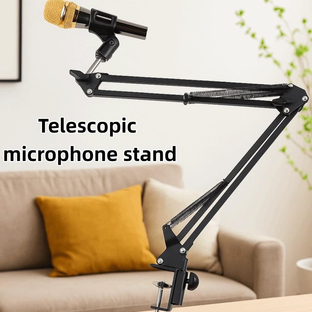 Foldable Microphone Stand Telescopic Bracket Microphone Clamp Microphone Holder  Desk Mount