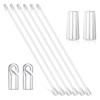 2/4/6/8/10Pcs Vertical Blinds Replacement Pull Rods with Hook and Handle for Door Window Curtain Shade Tilt Wand Stick