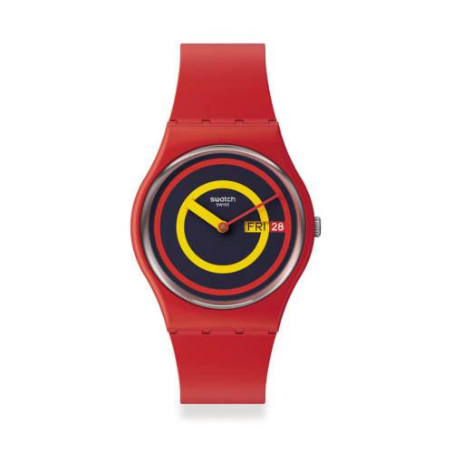 

Swatch Watch SWATCH CONCENTRIC RED THE JANUARY COLLECTION SO28R702 Red