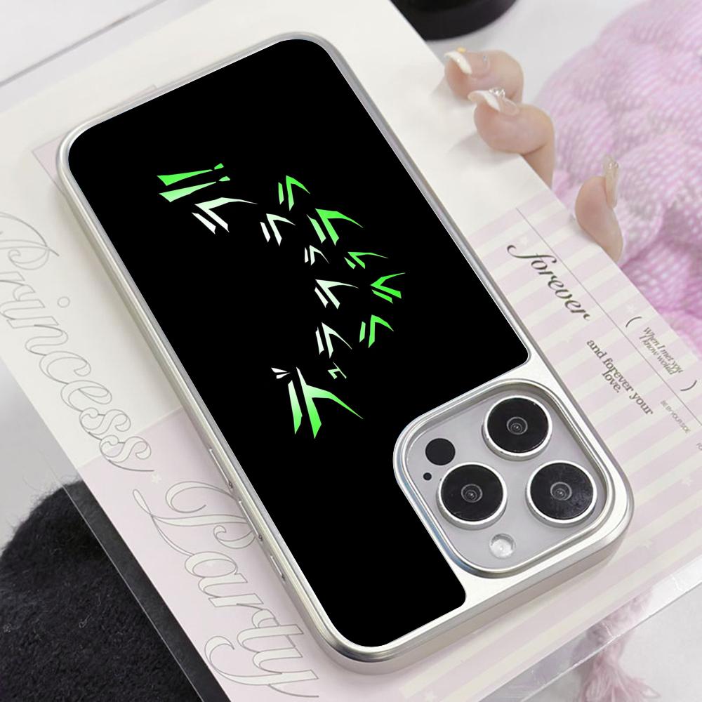 Anime Durarara Phone Case for iPhone 17 16 15 14 13 12 11 Air Pro Max Plus Electroplated Silver Cover