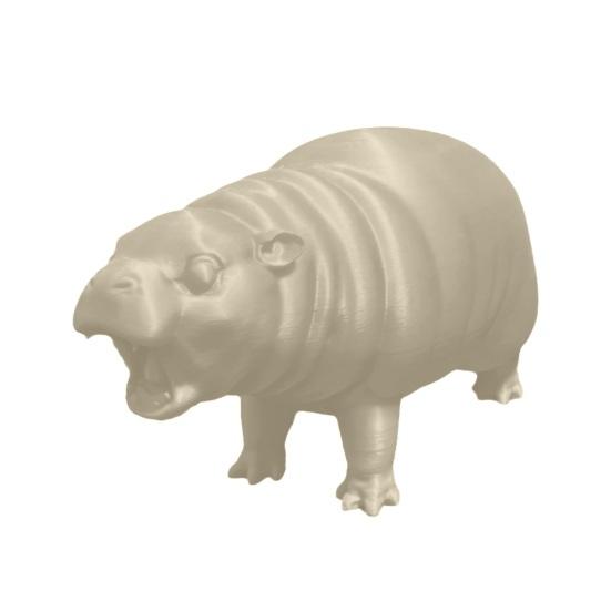 Simulation Hippopotamus Figurine Roaring Hippo Statue River Horse Sculpture Educational Toy Resin Animal Model Decoration Ornament