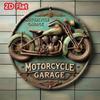 Vintage Motorcycle Metal Tin Sign 2D Round Wall Art Home Bar Decor Gift