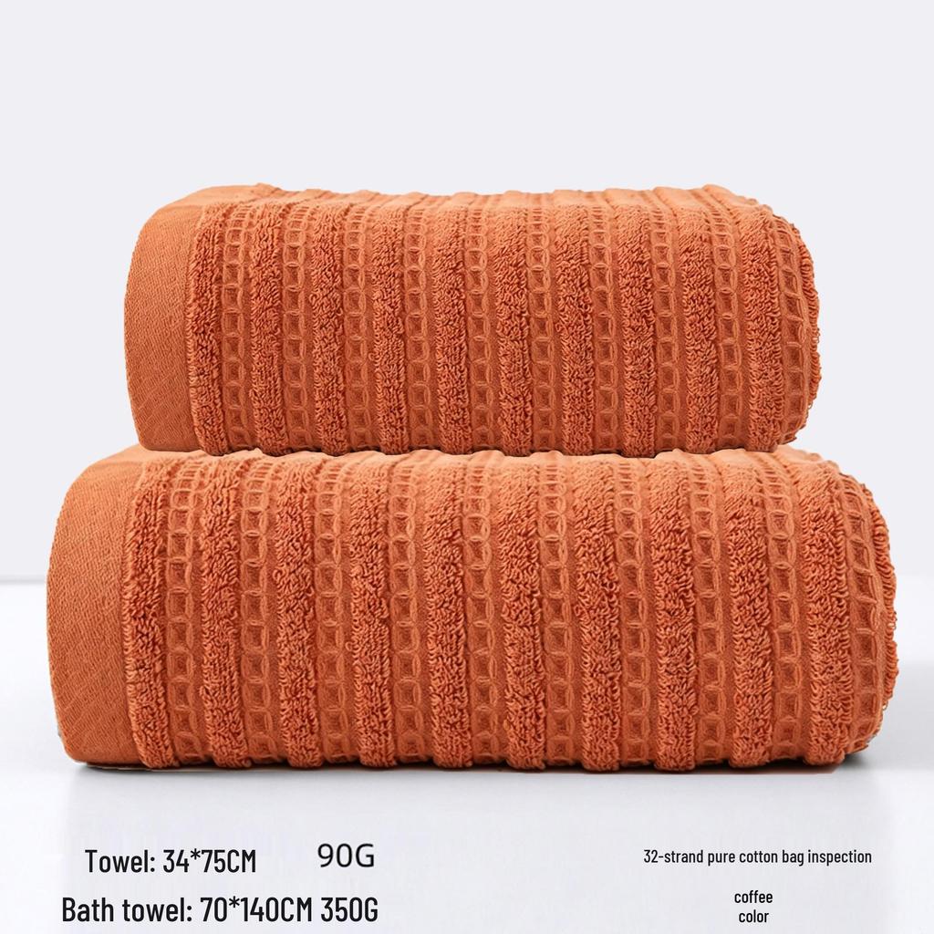 Toalha de Banho e Rosto Bordada de Algodão Puro Espesso - Altamente Absorvente, Perfeita para Uso Doméstico ou Presentes