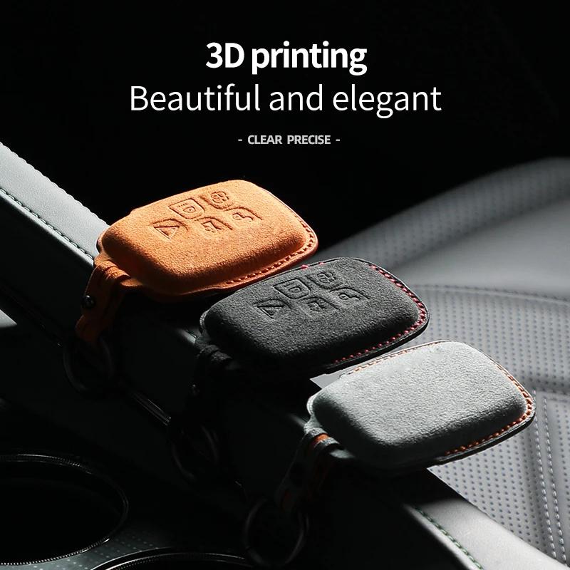 Interior Mouldings For Jaguar XE XF E Pace F Pace A9 A8 A9 X8 XJ XFL XJL Car Key Case Keychain Suede Cover Shell Protector Inter