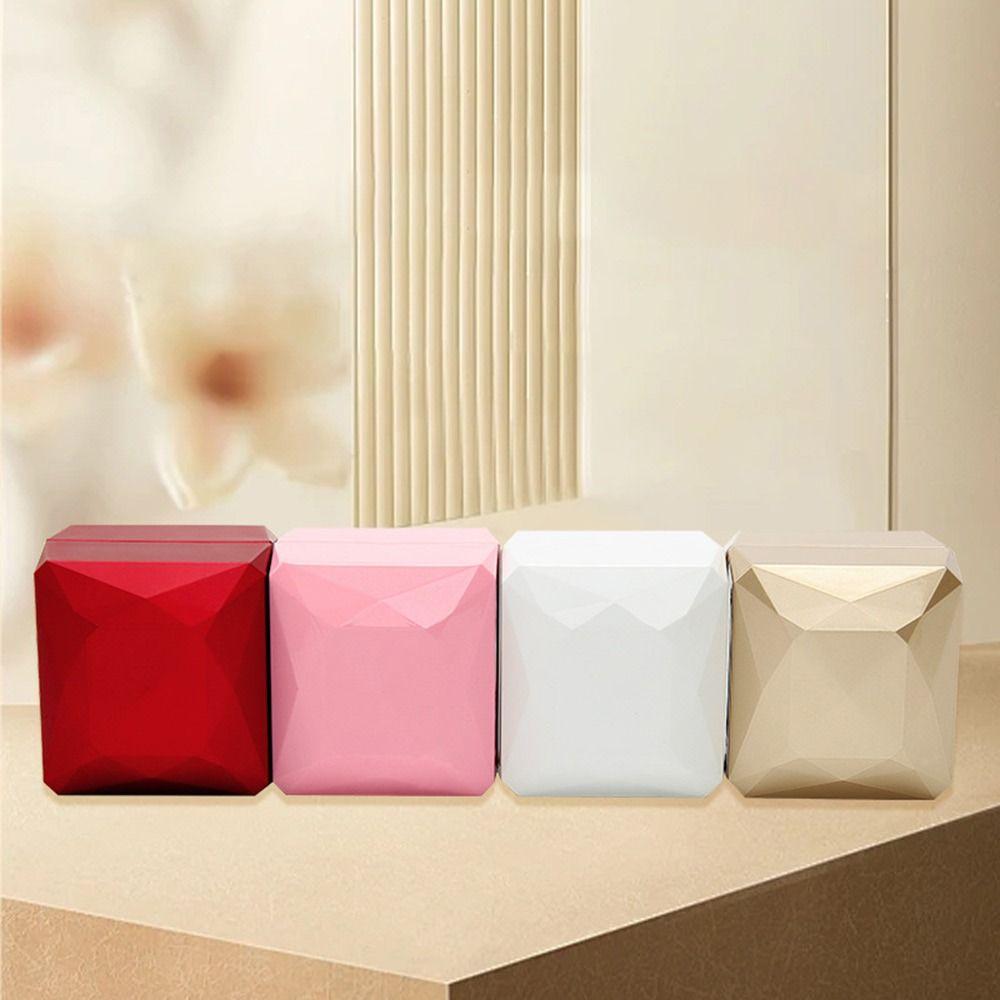 With LED Light Jewelry Storage Box Baking Paint Pendant Necklace Organizer  for Proposal Surprise