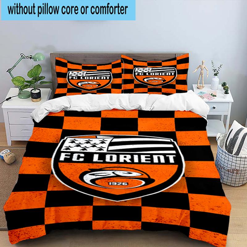 3PCS Lori-ent Football Club Bedding Set,Including 1pc Duvet Cover And 2pcs Pillowcases Perfect for Bedroom, Dormitory, Fan Christmas gift