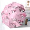 1pc My Melody Pink Umbrella - Automatic Open/Closed, Portable Folding Design, 8-Rib Iron Frame Outdoor Umbrella, Ideal Gift for Fans, Travelers, Every