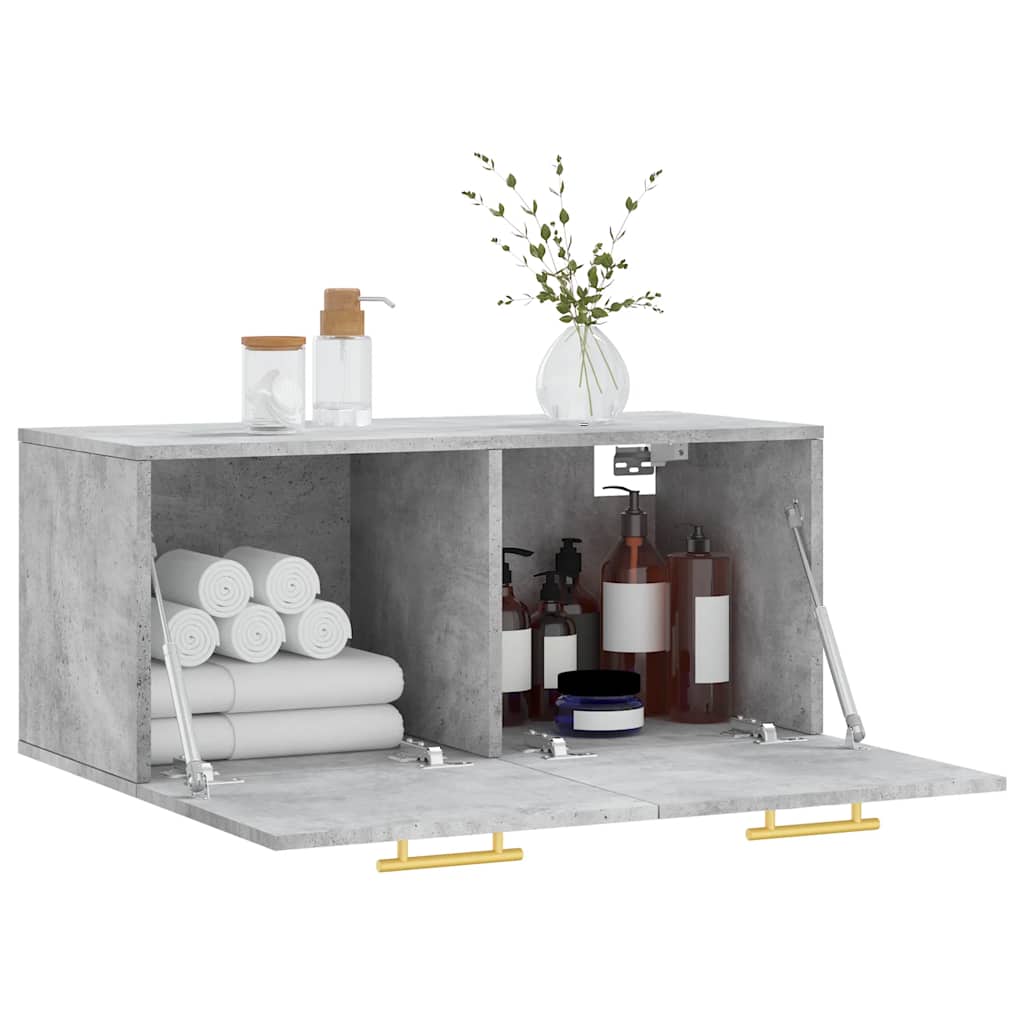 Wall Cabinet Concrete Gray 80 x 36.5 x 35 cm Particleboard