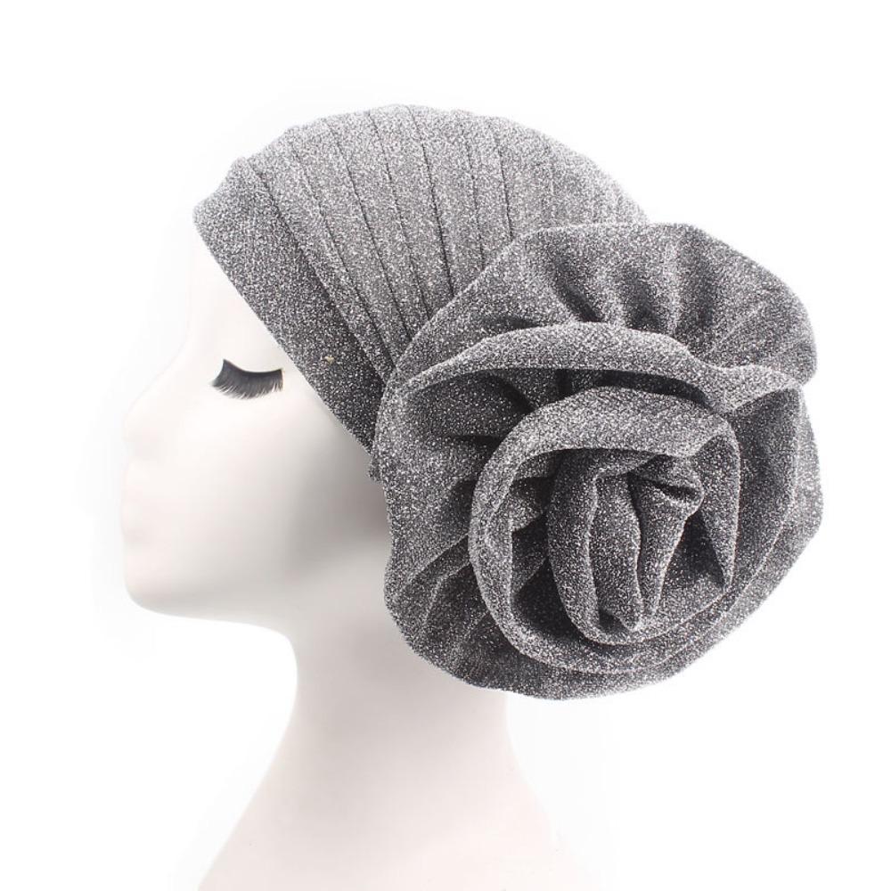 Big Rose Flower Head Wraps Headwear Nigerian Wedding Geles African Turban Caps Party Headgear