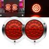 Ygmylandbb LED Truck Tail Trailer Tail 24V Universal 24 LED Round Tail Lights for and Set of 2 Lamps, Lights, Brake, Trucks, Trailers, Boats, Red,